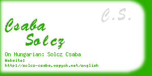 csaba solcz business card